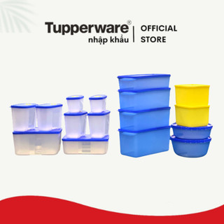 Bộ hộp trữ đông và mát Tupperware chính hãng Modern Set 16 hộp 8 hộp ngăn đông và 8 hộp ngăn mát nhựa nguyên sinh