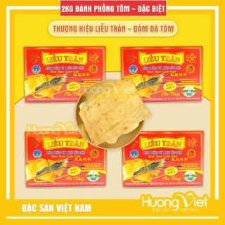 2kg bánh phồng tôm liễu trân đặc biệt 500g, bánh phồng tôm sóc trăng đậm đà tôm