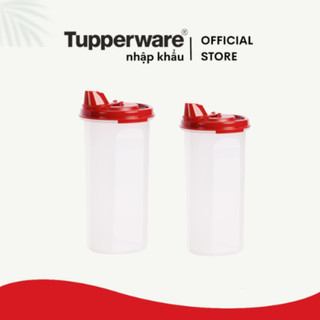 Bình đựng dầu Tupperware chính hãng  Stor N Pour 650ml miệng chống nhỏ giọt đựng dầu ăn giấm mắm kín mùi tuyệt đối