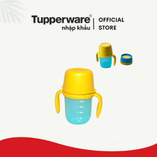 Bình nước Tupperware chính hãng tập uống Twinkle Sippy Cup 250ml chống sặc điều chỉnh lượng nước phù hợp có dung tích