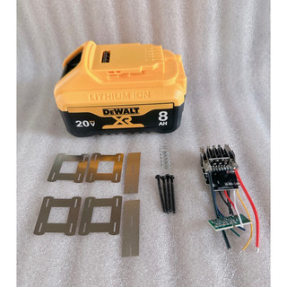 Vỏ mạch pin dewalt 8ah 20v li-ion 2 hàng cell 21700 có led báo pin, nhận sạc zin.