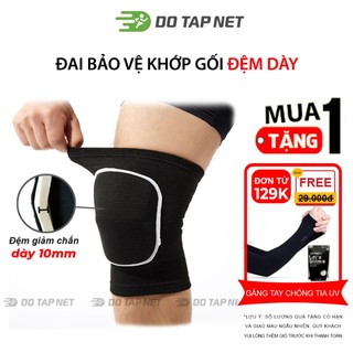 Bó Gối Thể Thao Với Miếng Lót Đệm Dày Giúp Bảo Vệ Đầu Gối Tránh Chấn Thương Chất Liệu Co Giãn