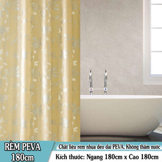Rèm phòng tắm / Rèm cửa sổ hoa vàng 180cm x 180cm Loại 1