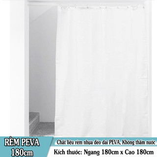 Rèm phòng tắm / Rèm cửa sổ trắng trơn 180cm x 180cm Loại 1