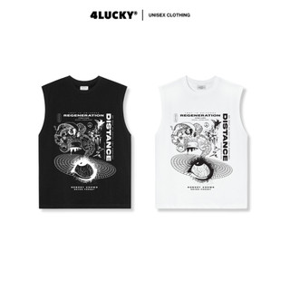 Áo Tank Top Trơn Ba Lỗ DISTANCE 6702 4Lucky Form Oversize Nam Nữ Unisex