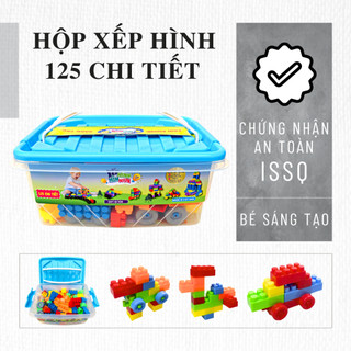 Đồ Chơi Xếp Hình Xây Dựng Vijago Có Hộp Đựng Tiện Lợi Giúp Trẻ Phát Triển Trí Tưởng Tượng (125 Chi Tiết)