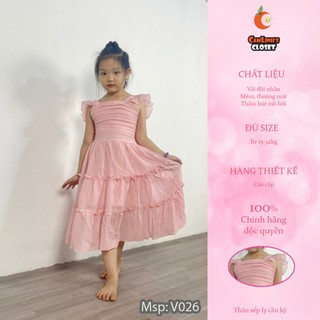 Váy đầm cánh tiên 2 dây CAMLINH's Closet V026 vải đũi nhăn cao cấp