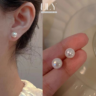 Set 3 Đôi Khuyên Tai Nữ Nhỏ Xinh Hạt Ngọc Trai Nhân Tạo Kích Thước 8mm #M1.21