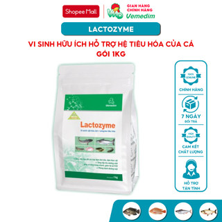 Vemedim Lactozyme cá, hỗn hợp dạng bột chứa vi sinh vật hữu ích và enzyme tiêu hóa cho cá, gói 1kg