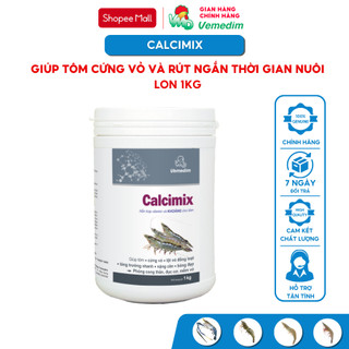 Vemedim Calcimix tôm, hỗn hợp vitamin, canxi, photpho và khoáng cho tôm, Hộp 1kg