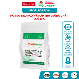 Vemedim Probi for Fish hỗ trợ hệ tiêu hóa cho cá, giúp cá hấp thu dưỡng chất từ thức ăn, gói 1kg