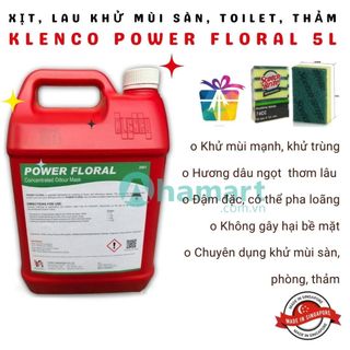 Dung dịch xịt, lau khử mùi Klenco Power Floral hương dâu 5L