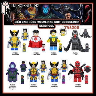 Wolverine Riot Conqueror Deadpool Mô hình Lắp ráp Nhân vật Siêu Anh Hùng Wolverine Riot Đồ chơi Conqueror DeadpoolTV6205