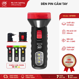 Đèn Pin Cầm Tay Sạc Điện Mỹ Linh RF88B Siêu Sáng Pin 250mAh 3 Màu Nhỏ Gọn Tiện Lợi
