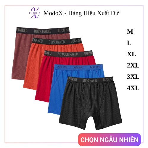 (68-180kg) Combo 5 quần boxer, Quần Sịp Đùi Nam vải thông hơi, Quần lót nam thoáng mát nhanh khô, Hàng xuất xịn ModoX