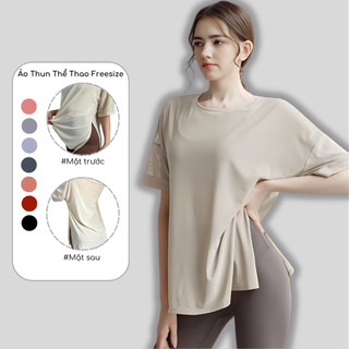 Áo thun thể thao freesize nữ tập gym, yoga, aerobic, chạy bộ, thoáng mát evasport