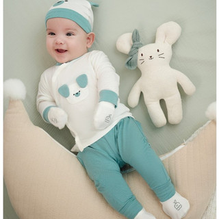 Set bộ sơ sinh La Pomme Bamboo thun gân mềm mịn cao cấp bé trai bé gái dài tay cài giữa cài chéo body 23051 14072 15072