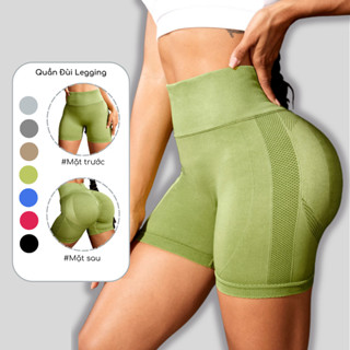 Quần Đùi Legging Nữ Tập Gym Yoga Earobic Cạp Cao Quần Ngố BIKER BEYOUR SPORT