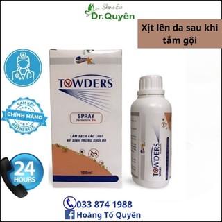 [CHÍNH HÃNG] Xịt ghẻ Towders Spray 100ml (Permethrin 5%)