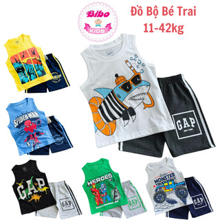 Quần Áo sát nách cho bé trai mặc hè chất thun cotton mịn mát. Bộ Ba lỗ bé trai mặc nhà