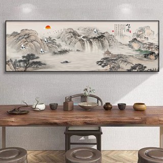 Tranh THUỶ MẶC trang trí phòng khách, phòng làm việc giúp phong thủy hanh thông, tranh canvas, tranh decor - Printek