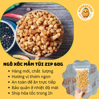 Ngô cay xóc mắm zip dùng thử 60gr giòn tan cay nhẹ