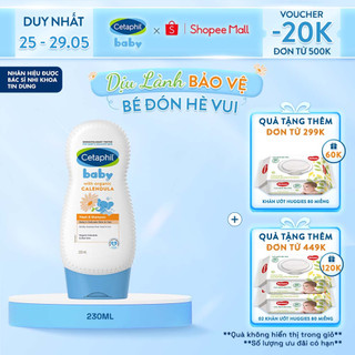 Sữa tắm gội dịu lành cho bé CETAPHIL BABY WASH & SHAMPOO WITH ORGANIC CALENDULA 230ML