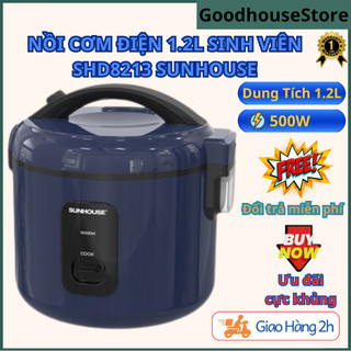 NỒI cơm điện 1.2L SUNHOUSE SHD8213, Nhỏ gọn, An toàn, Sản phẩm chính hãng, Bảo hành 12 tháng
