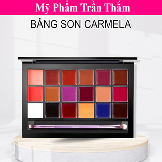 Bảng son carmela anastasia dupe 18 ô cao cấp với chất son lì lên màu chuẩn không khô môi