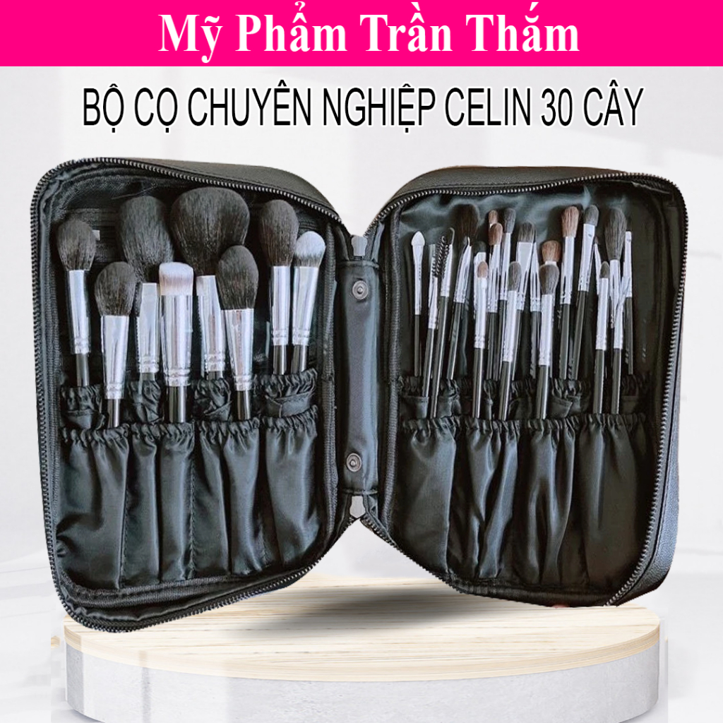 Bộ cọ trang điểm chuyên nghiệp Celin 30 cây cải tiến lông thú