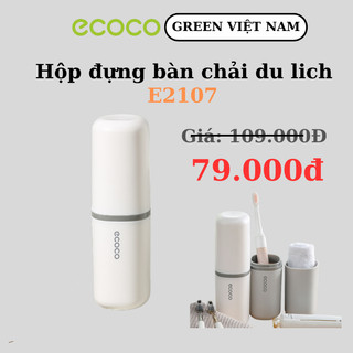 Hộp Đựng Bàn Chải Đánh Răng Du Lịch Ecoco E2107 - Cốc Đánh Răng Có Nắp Đậy