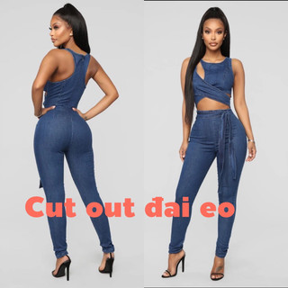 jumpsuit denim xuất dư xịn