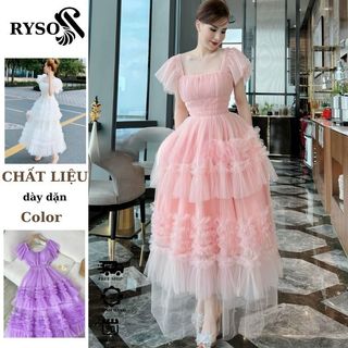 Đầm Maxi Tầng Dáng Phồng , Váy Công chúa Lưới Cánh Tiên, Đầm Xoè Babydoll Sinh Nhật Nàng Thơ RYSO FASHION