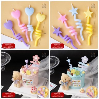 Nến xoắc sắc màu vỉ 4 que