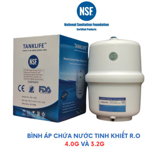 Bình Áp Tích nước tinh khiết RO cho máy Karofi, Kangaroo, Sunhouse,... dung tích 3.2G (7l) và 4.0G (10l) TẶNG kèm van