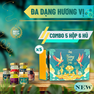 Yến sào Nha Trang hũ chưng sẵn Lamie - Combo mua 5 hộp ( 6 hũ ) tặng đông trùng hạ thảo sấy thăng hoa