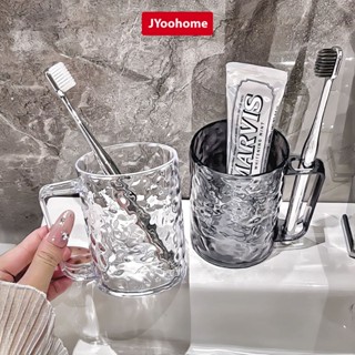 Cốc Đánh Răng Uống Nước Vân Pha Lê Nổi 3D JYoohome Dung Tích 300ml, Ly Đánh Răng Nhựa Cao Cấp