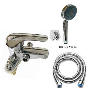 Vòi lavabo liền sen 2 chân tắm nóng lạnh rẻ bền đẹp
