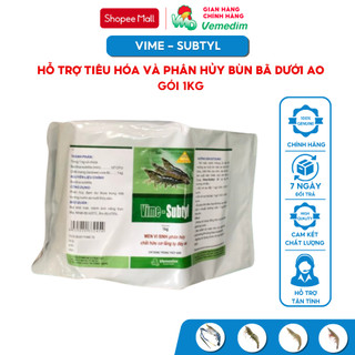 Vemedim Vime-Subtyl tôm, phân hủy bùn bã hữu cơ, thức ăn thừa ao tôm, gói 1kg