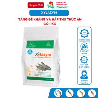 Vemedim Xylazym - Enzyme tiêu hóa tan hoàn toàn, vitamin cho tôm, gói 1kg