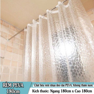  Rèm Phòng Tắm   Rèm Cửa Sổ trong họa tiết nổi 3D chất liệu nhựa dẻo cao cấp EVA  180cm X 180cm  