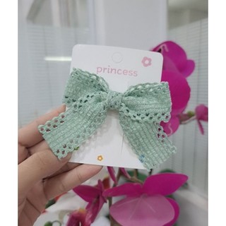 Kẹp tóc mái nơ nhung cao cấp