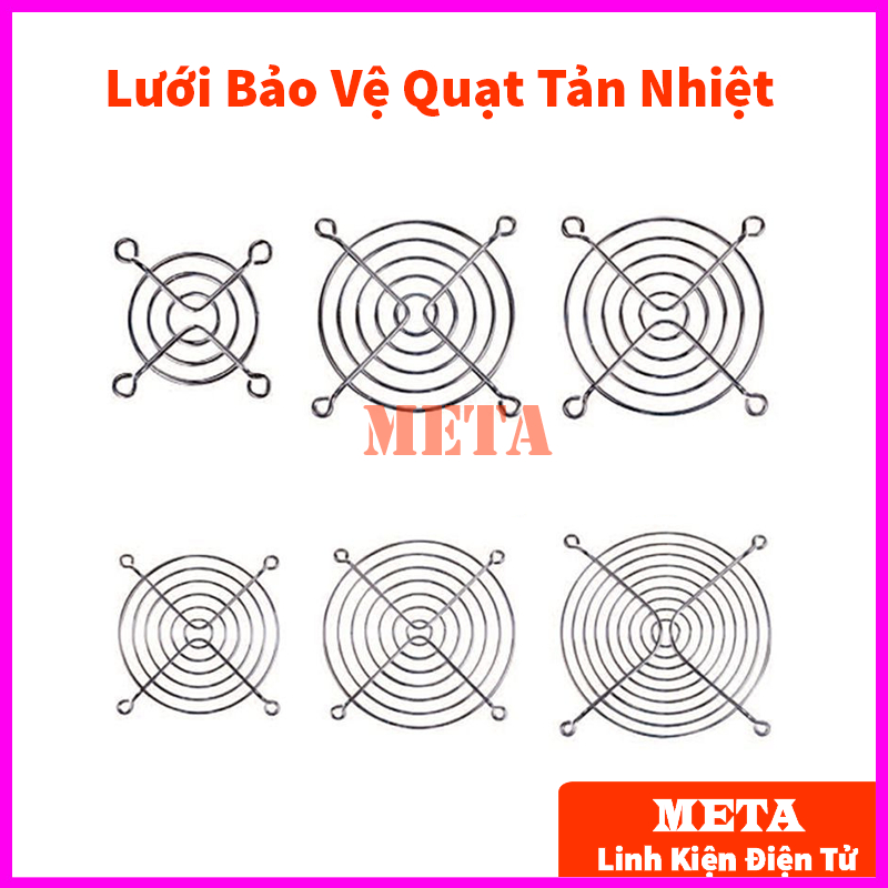 Lưới bảo vệ quạt tản nhiệt 12V 24V kích thước 5x5, 8x8, 9x9, 12x12, lưới chắn quạt tản nhiệt nhiều kích thước
