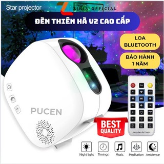Đèn thiên hà PUCEN v2 Loa bluetooth thế hệ mới, Chiếu bầu trời sao dùng để trang trí nhà cửa + phòng bay