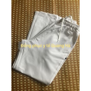 Quần blu, blu trắng, dáng đứng - nam nữ có túi chuyên dụng dành cho bác sĩ, điều dưỡng, y tá, dược sĩ.