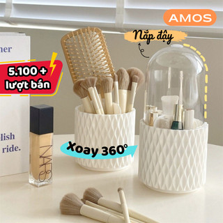 Hộp đựng cọ trang điểm AMOS thiết kế thông minh 5 ngăn xoay 360