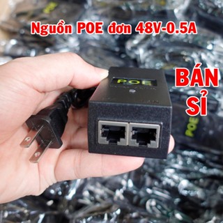 Nguồn POE đơn 48V 0.5A dùng cho camera IP và Thiết bị thu phát wifi, Tốc độ 10/100/1000mpbs
