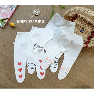   3-12kg  Quần Tất Liền Chân Giữ Ấm Cho Bé Gái Từ Sơ Sinh - 2 Tuổi Q110 