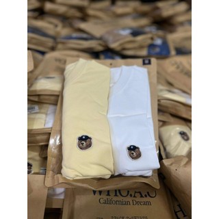 [ CHÍNH HÃNG ] SET 2 ÁO WHOAU BASIC UNISEX HÀN QUỐC