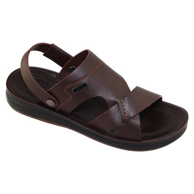 Sandal đế bằng nam Bita's SUM.121 (Nâu + Đen + Vàng bò)